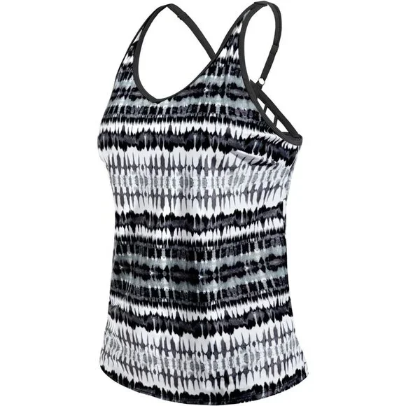 Women's Athletic Tankini Top Swimsuit Modest Cover-Up Adjustable Straps - Picture 4 of 7